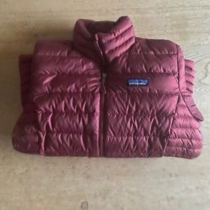 Women’s Down Sweater Patagonia Jacket Rust Burgendy